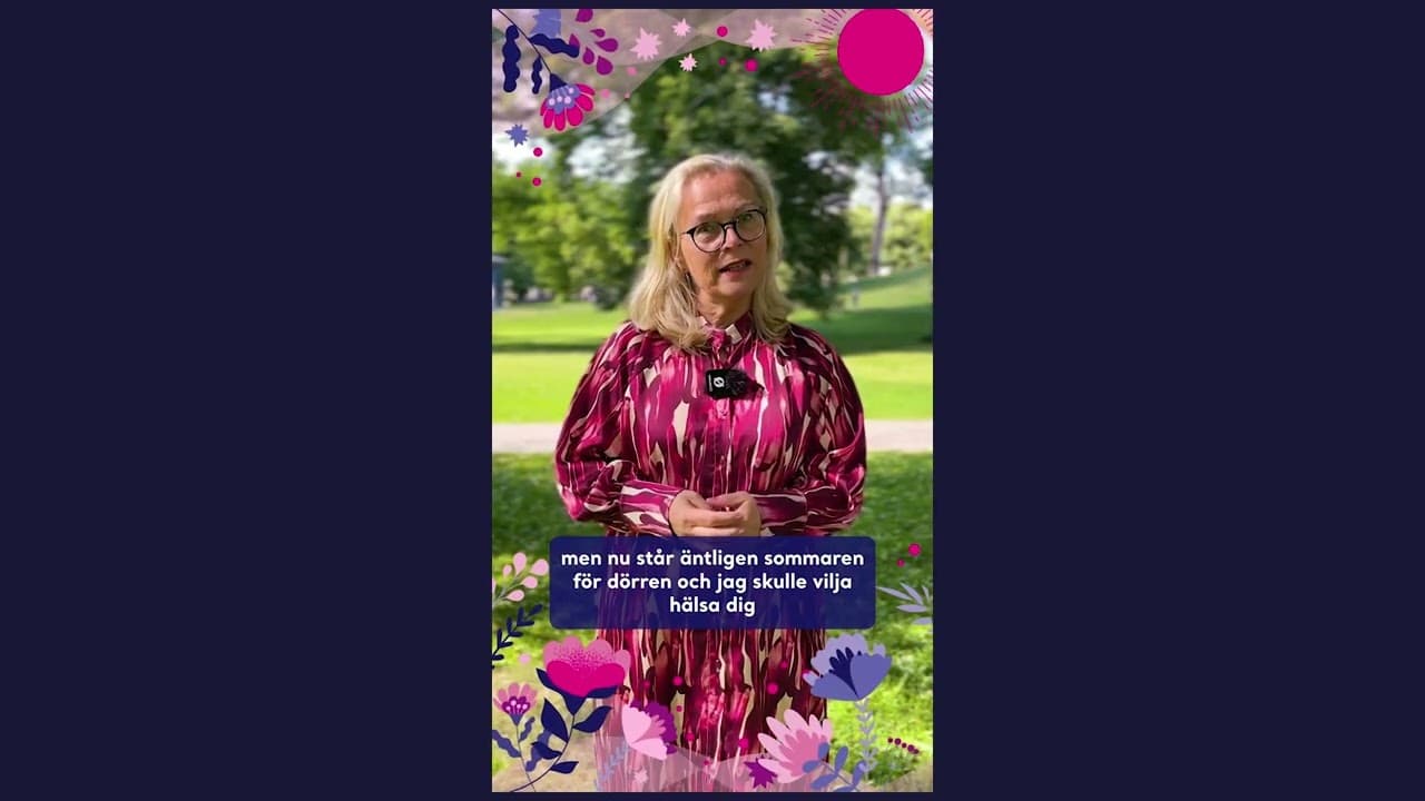 Glad sommar önskar förbundsordförande Britta Lejon