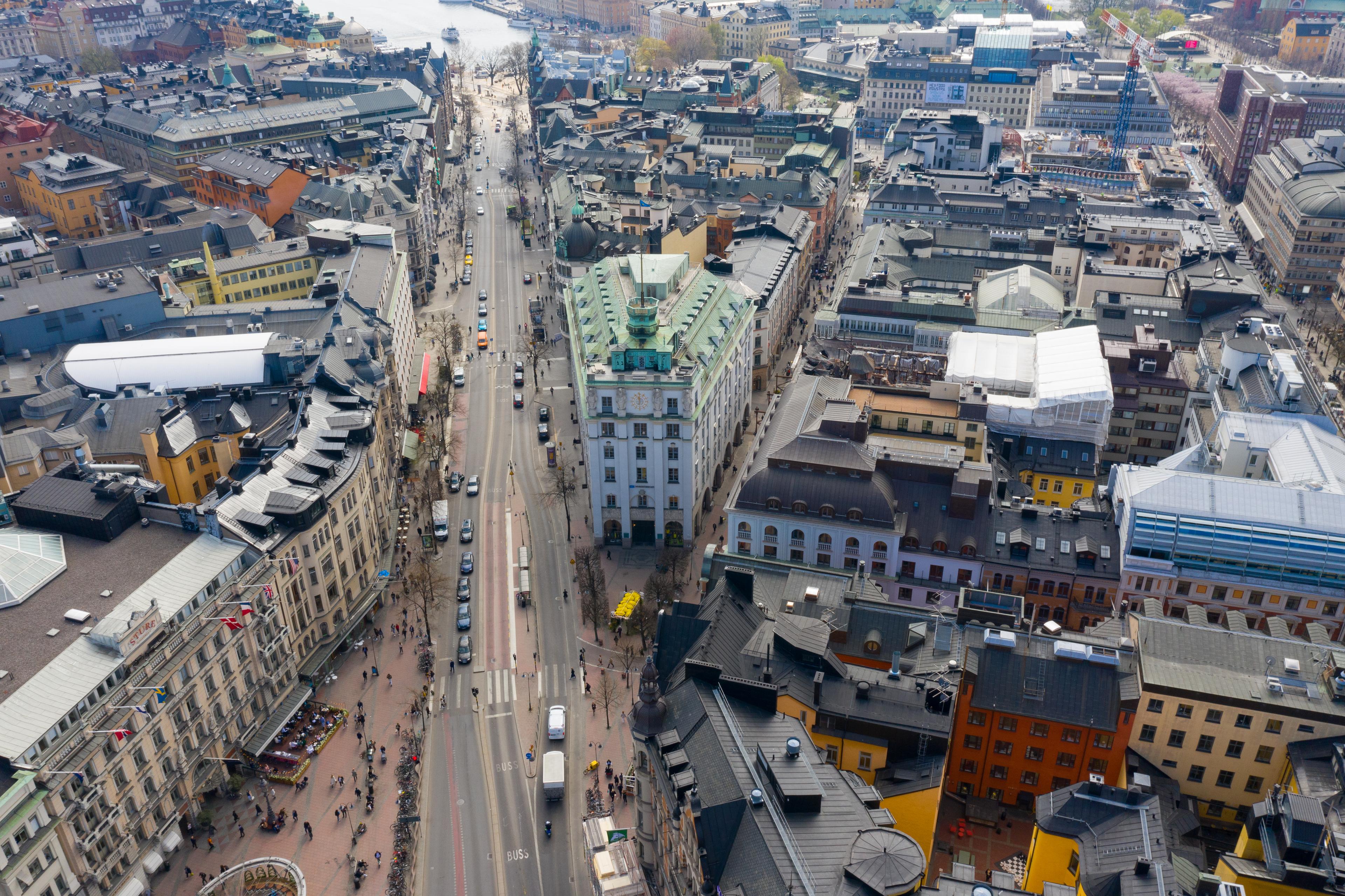 Bild över centrala Stockholm
